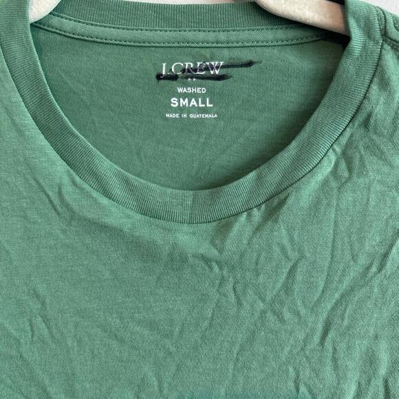 NWT J.Crew Cotton Jersey Washed T-Shirt Green Size Small - Picture 3 of 6